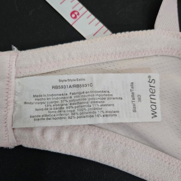 Warner's Breathe Freely Underwire T-Shirt Bra Size 38D - Picture 4 of 7